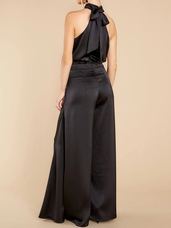 Women's new off-the-shoulder high-waist jumpsuit wide-leg trousers - Rokkaku 18 online shop