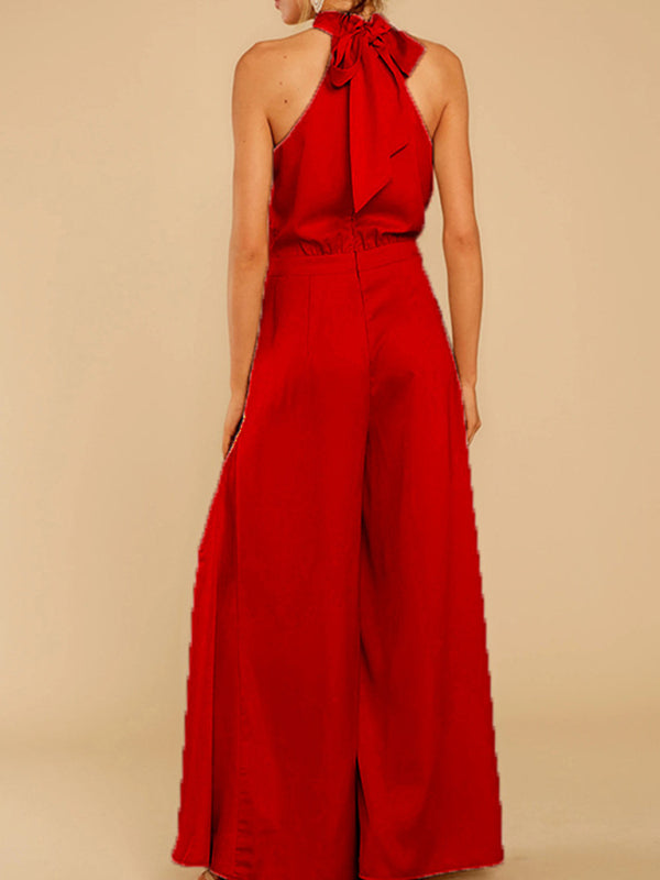 Women's new off-the-shoulder high-waist jumpsuit wide-leg trousers - Rokkaku 18 online shop