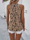 New women's casual style halterneck printed sleeveless top