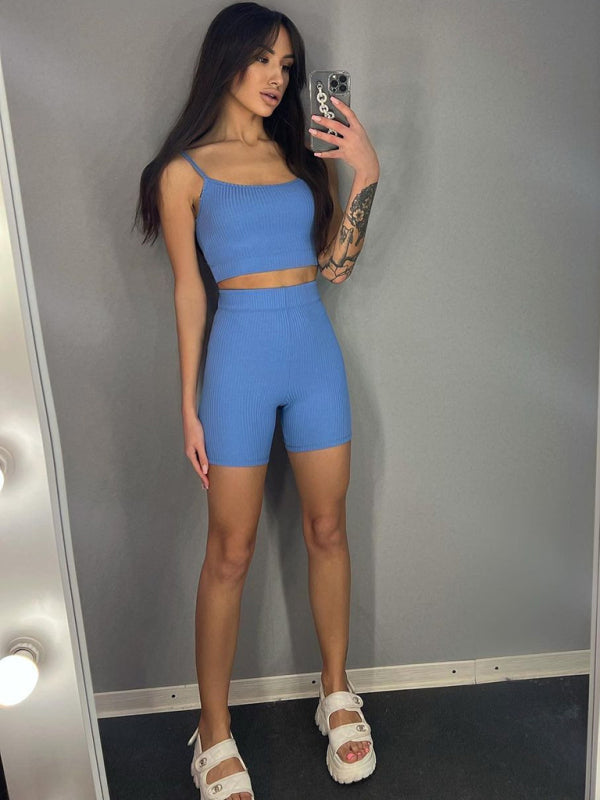 Sexy suspender shorts fashion suit yoga sports suit - Rokkaku 18 online shop