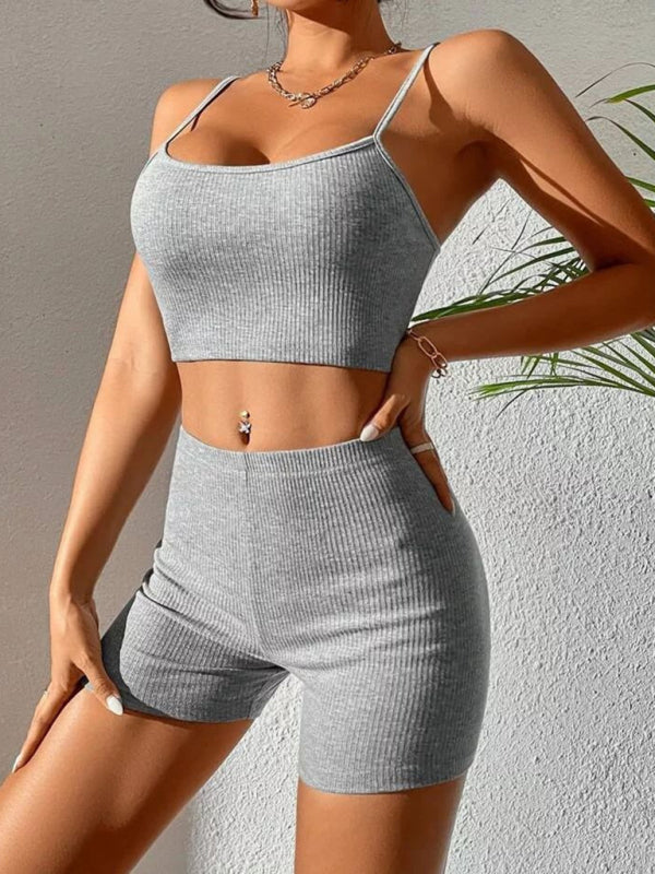 Sexy suspender shorts fashion suit yoga sports suit - Rokkaku 18 online shop