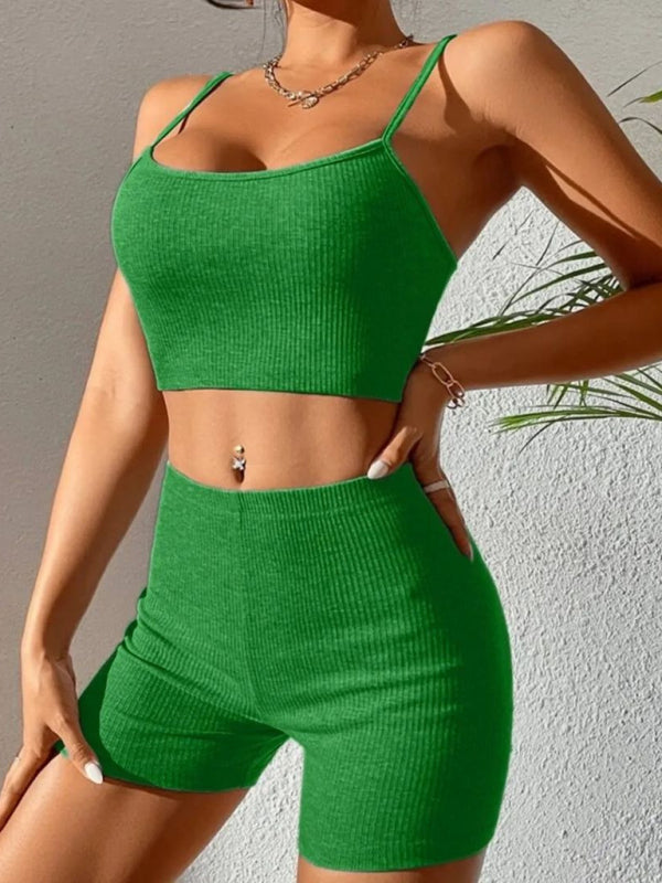 Sexy suspender shorts fashion suit yoga sports suit - Rokkaku 18 online shop