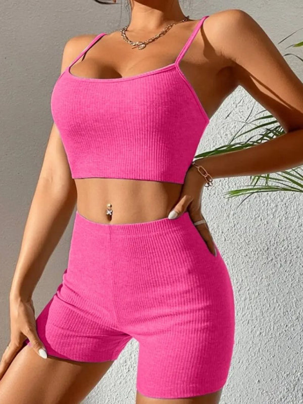 Sexy suspender shorts fashion suit yoga sports suit - Rokkaku 18 online shop
