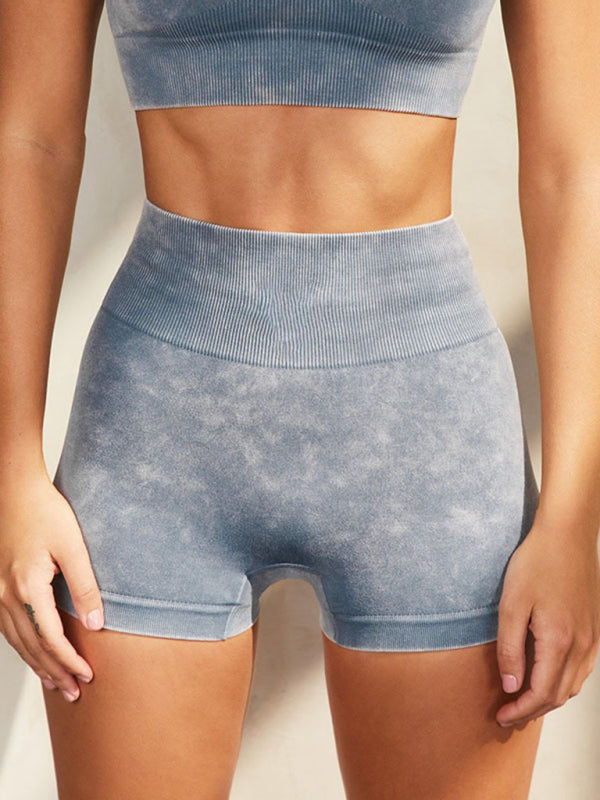 New multi-color yoga sports short-sleeved shorts set - Rokkaku 18 online shop
