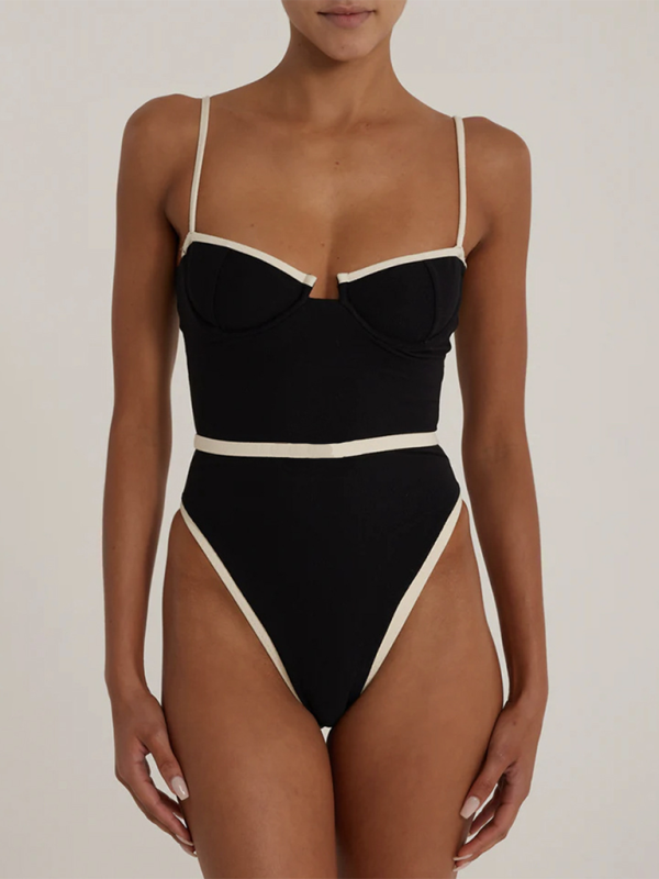 New Women's Sexy Splicing One-Piece Swimsuit - Rokkaku 18 online shop