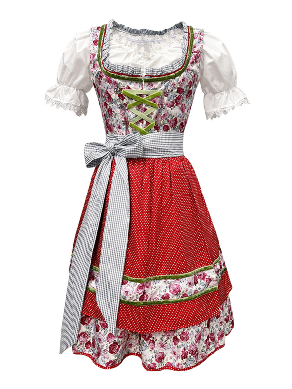 Halloween Bavarian maid uniform performance costume German Munich Oktoberfest stage performance costume - Rokkaku 18 online shop