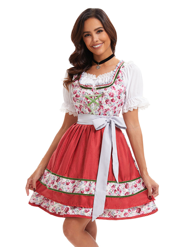 Halloween Bavarian maid uniform performance costume German Munich Oktoberfest stage performance costume - Rokkaku 18 online shop
