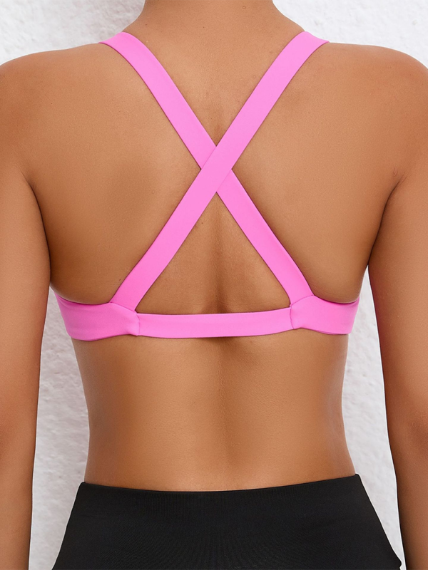 Tight-fitting quick-drying sports yoga bra for outdoor running cross-back fitness underwear - Rokkaku 18 online shop