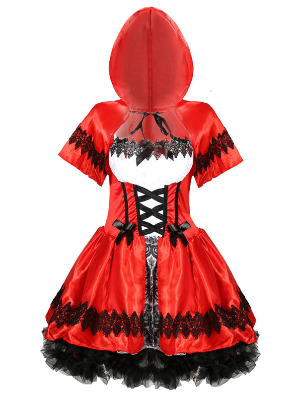 Halloween Little Red Riding Hood Costume New Castle Queen Cosplay Uniform - Rokkaku 18 online shop