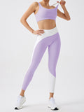 Environmentally friendly recycled fabric light color contrast yoga vest with chest pad - Rokkaku 18 online shop