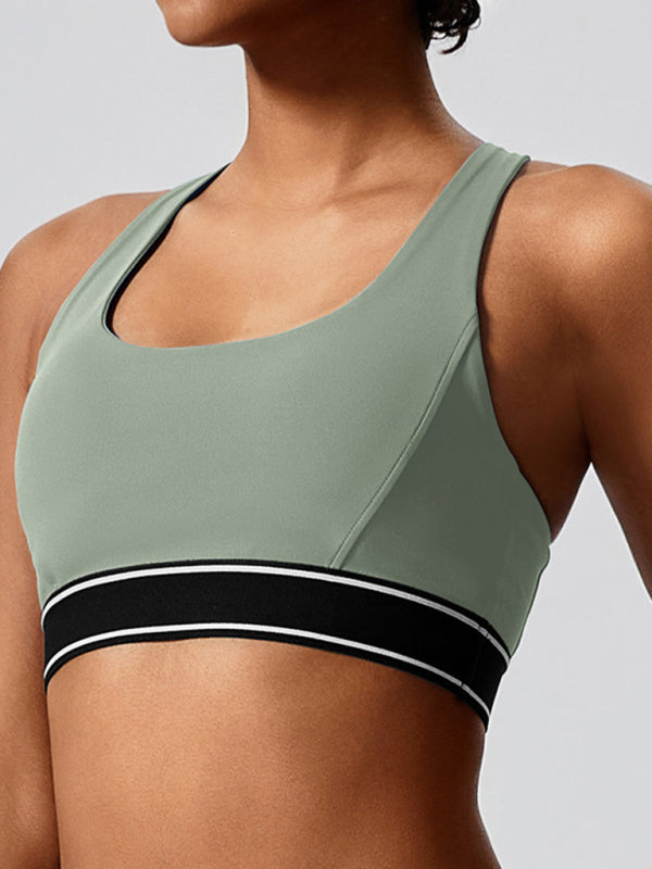 New elastic fitness fashion yoga vest with chest pad - Rokkaku 18 online shop