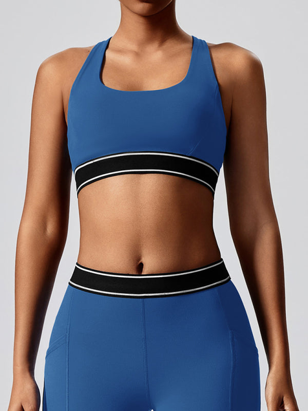 New elastic fitness fashion yoga vest with chest pad - Rokkaku 18 online shop
