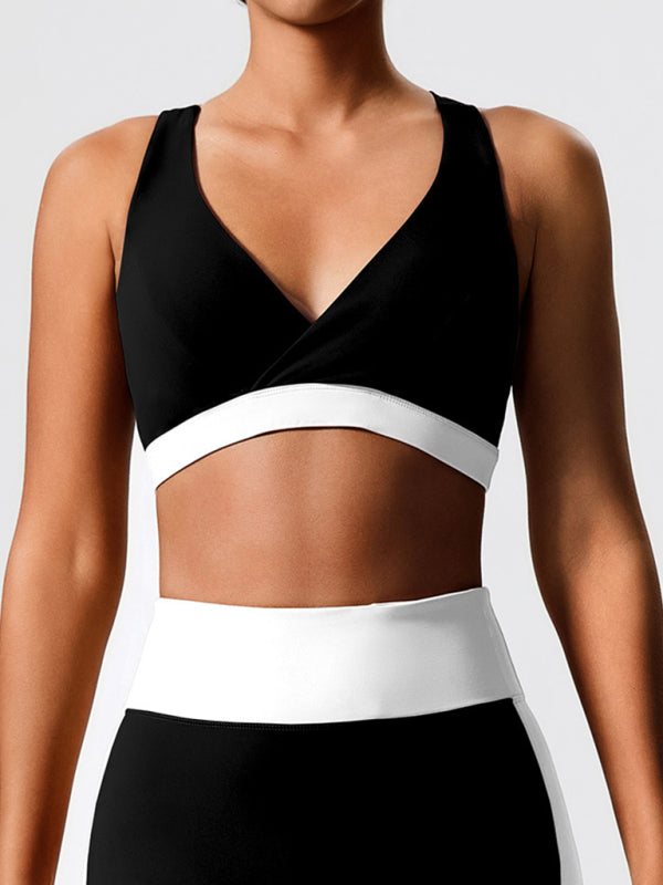 Environmentally friendly fabric new backless yoga vest + yoga pants outdoor sports suit - Rokkaku 18 online shop