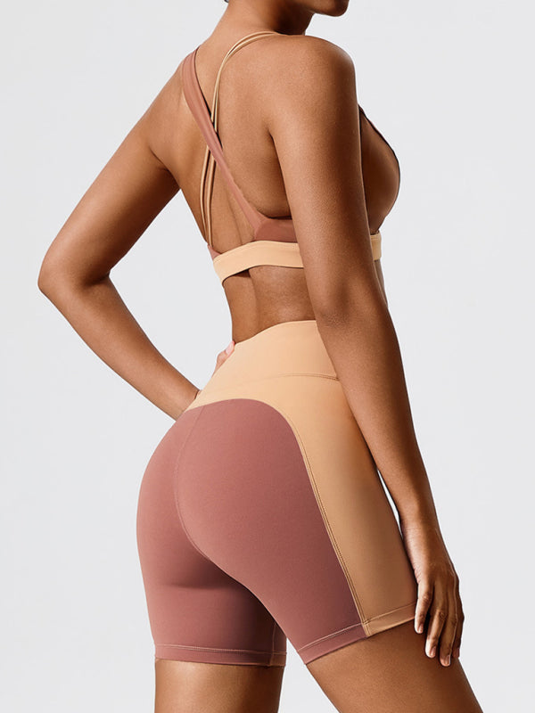 Environmentally friendly fabric new backless yoga vest + yoga pants outdoor sports suit - Rokkaku 18 online shop
