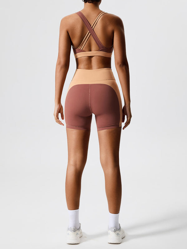 Environmentally friendly fabric new backless yoga vest + yoga pants outdoor sports suit - Rokkaku 18 online shop