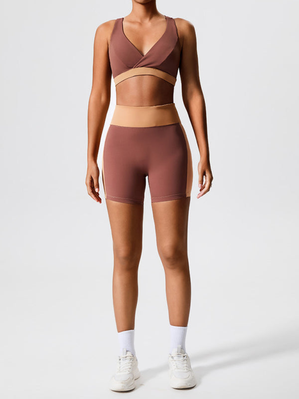 Environmentally friendly fabric new backless yoga vest + yoga pants outdoor sports suit - Rokkaku 18 online shop