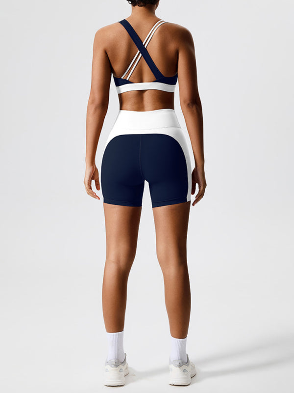 Environmentally friendly fabric new backless yoga vest + yoga pants outdoor sports suit - Rokkaku 18 online shop