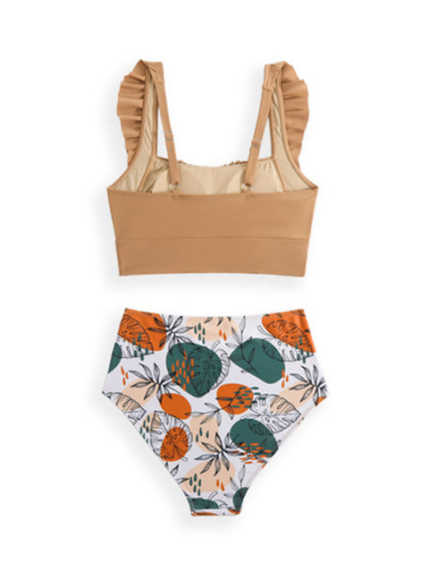 New swimsuit ruffled three-piece bikini