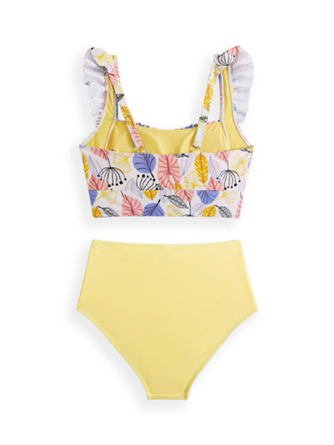 New swimsuit ruffled three-piece bikini