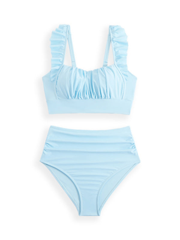 New swimsuit ruffled three-piece bikini