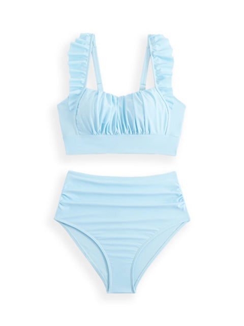 New swimsuit ruffled three-piece bikini