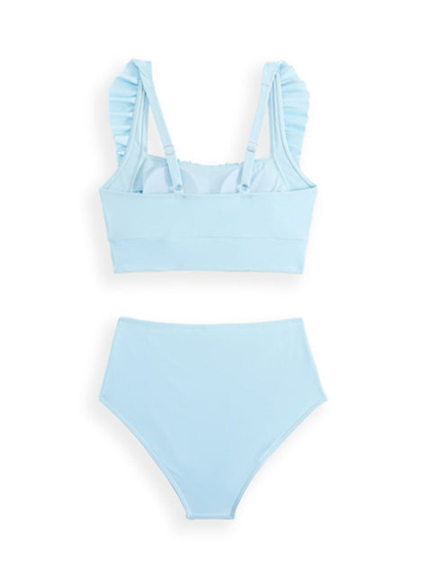 New swimsuit ruffled three-piece bikini