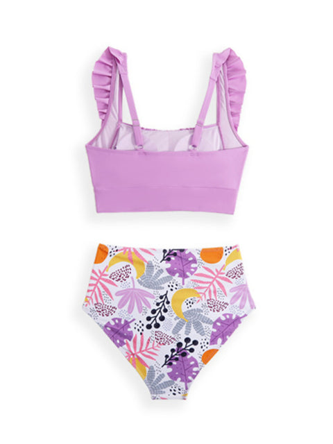 New swimsuit ruffled three-piece bikini