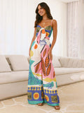 Fashion digital printed chest strap jumpsuit - Rokkaku 18 online shop