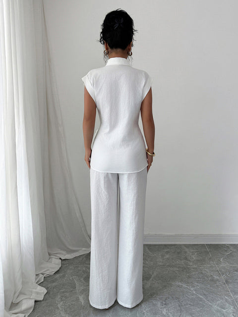 Short-sleeved vest and trousers set