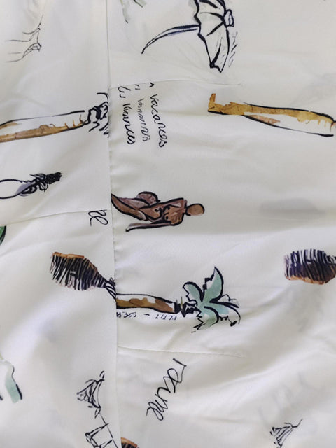 Women's Sleeveless Lace-up Suspender Sexy Print Dress