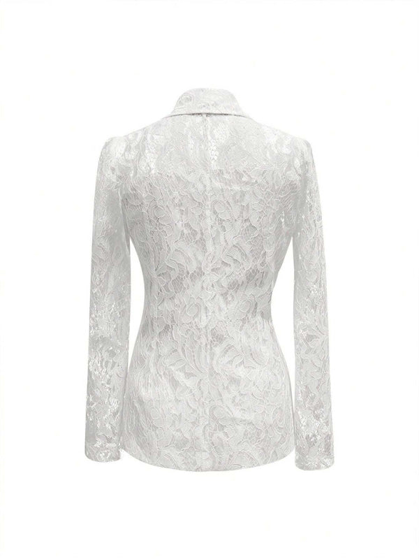 Elegant suit jacket with cutout petals