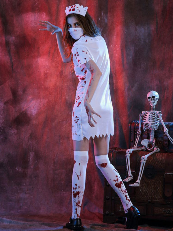 Halloween Costume Halloween Horror Bloody Nurse Costume - Rokkaku 18 online shop