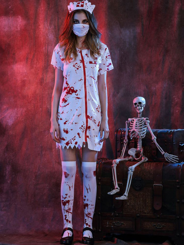 Halloween Costume Halloween Horror Bloody Nurse Costume - Rokkaku 18 online shop