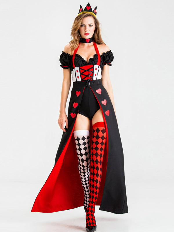 Halloween Cosplay Queen Of Hearts Queen Uniform - Rokkaku 18 online shop