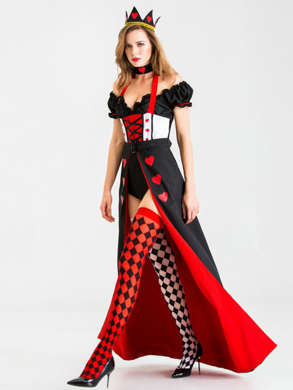 Halloween Cosplay Queen Of Hearts Queen Uniform - Rokkaku 18 online shop