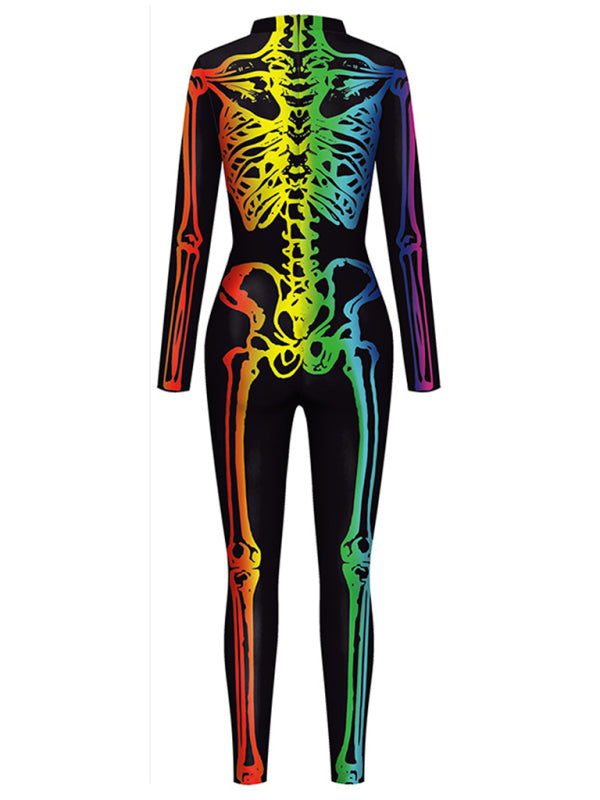 Halloween New Product Colorful Human Skeleton Print Carnival Cosplay One Piece - Rokkaku 18 online shop