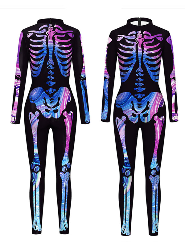 Halloween New Product Colorful Human Skeleton Print Carnival Cosplay One Piece - Rokkaku 18 online shop