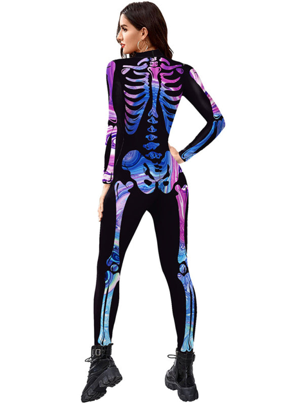 Halloween New Product Colorful Human Skeleton Print Carnival Cosplay One Piece - Rokkaku 18 online shop