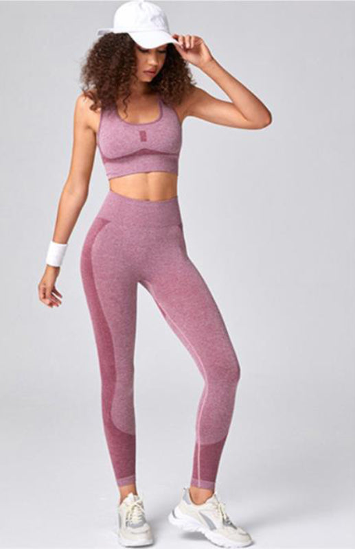 Women's Seamless Mesh Quick Dry Bra Yoga Set - Rokkaku 18 online shop