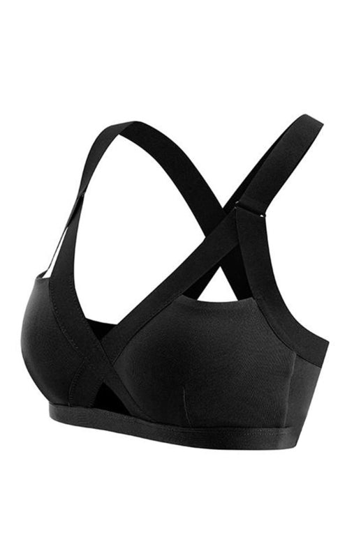 Color Contrast Sexy Cross Elastic Sports Bra - Rokkaku 18 online shop