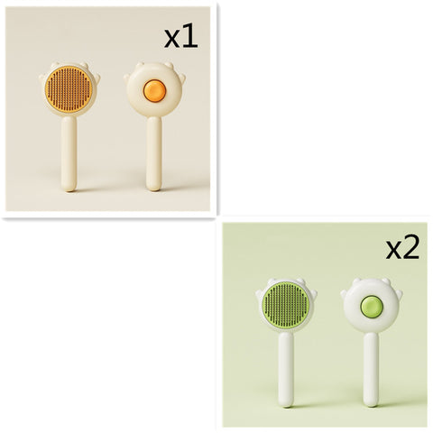 CJ pet hair removal brush set with beige and green options for effective pet grooming and fur removal