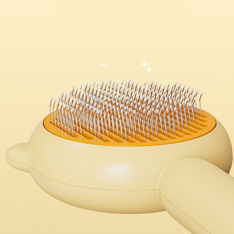 CJ pet hair removal brush with soft metal bristles for effective pet grooming and fur removal