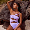 Swimsuit Solid Color Sexy Hollow-out Backless One-Piece Bikini Swimsuit for Women