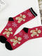 Women's Christmas Flower Snowflake Socks