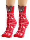 Women's Christmas Cute Cartoon Striped Socks