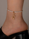 Simple Fashion Jewelry Shell Beaded Single Layer Anklet Beach Wind Rice Beads Foot Decoration