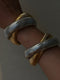 Plated Titanium Steel Vintage Double Stretch Gypsy Bracelet