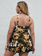 Ladies Plus Size - Printed Split Boxer Swimsuit Set