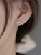 New retro bow earrings, elegant and high-end earrings, simple earrings for women