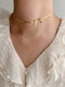 Niche basic snake bone chain bow fresh and sweet necklace earrings
